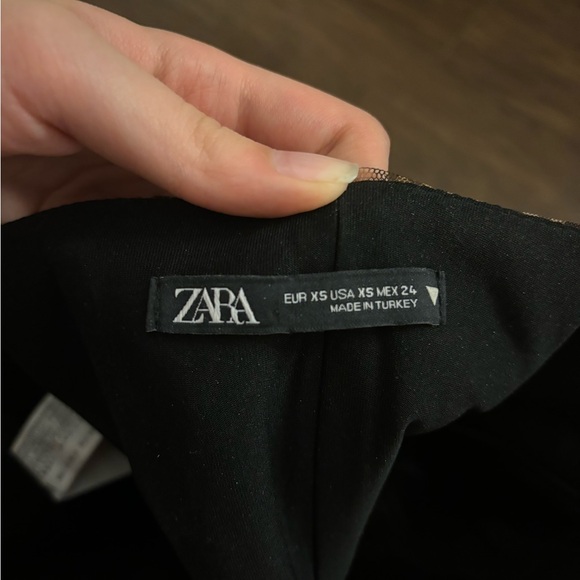 ZARA strapless brown snakeskin corset top - Picture 3 of 3